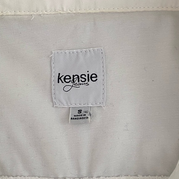 Kensie White Zip Up Utility Jacket Women’s Size Small - Picture 13 of 15